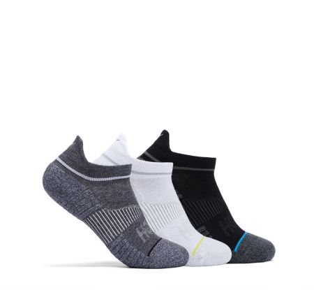 Hoka One One No-Show Run Sock 3-Pack Dama - Sosete Albi / Negrii / Gri | RO-q6RiGGb